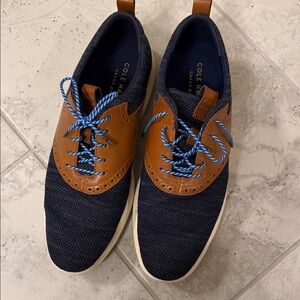 Cole Haan Men's Blue and Tan Oxford Shoes